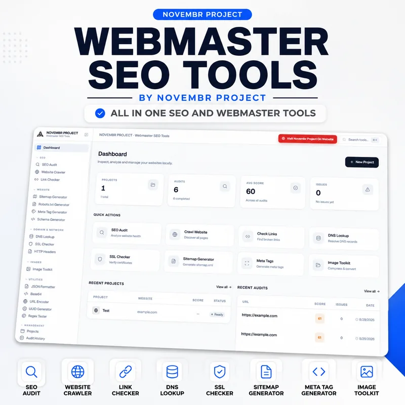 Tampilan produk WEBMASTER SEO TOOLS